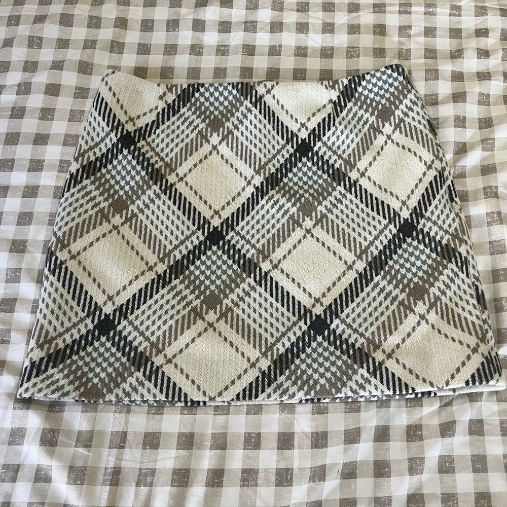Plaid 10 Preppy Lined Academia Schoolgirl Mini Skirt Side Zipper Wool Clueless